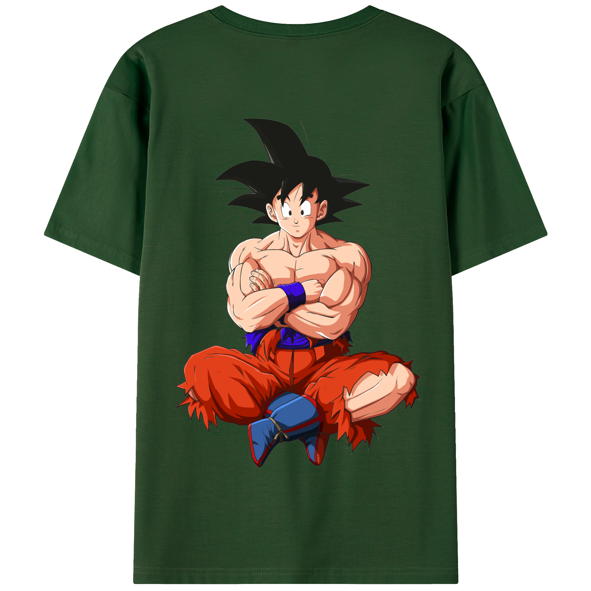 （画像用） ドラゴンボール 孫悟空（そん ごくう）Son Goku カカロット DRAGON BALL Kakarotto 綿100％半袖Tシャツ（背面プリント）